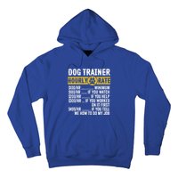 Funny Vintage Dog Trainer Training Hourly Rate Cute Gift Hoodie