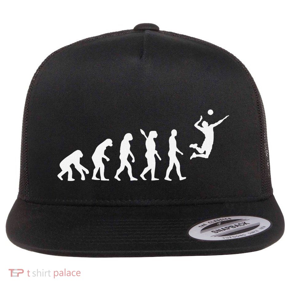 Funny Volleyball Design Ball Sports Athletes Flat Bill Trucker Hat