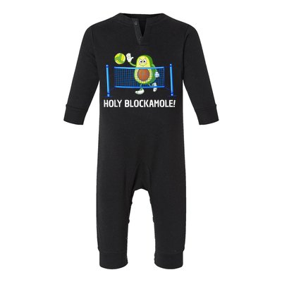 Funny Volleyball Design Volleyball Players Infant Fleece One Piece