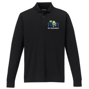 Funny Volleyball Design Volleyball Players Performance Long Sleeve Polo