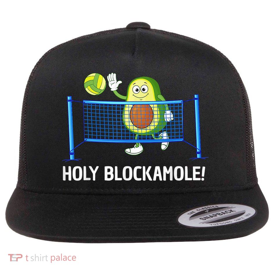 Funny Volleyball Design Volleyball Players Flat Bill Trucker Hat