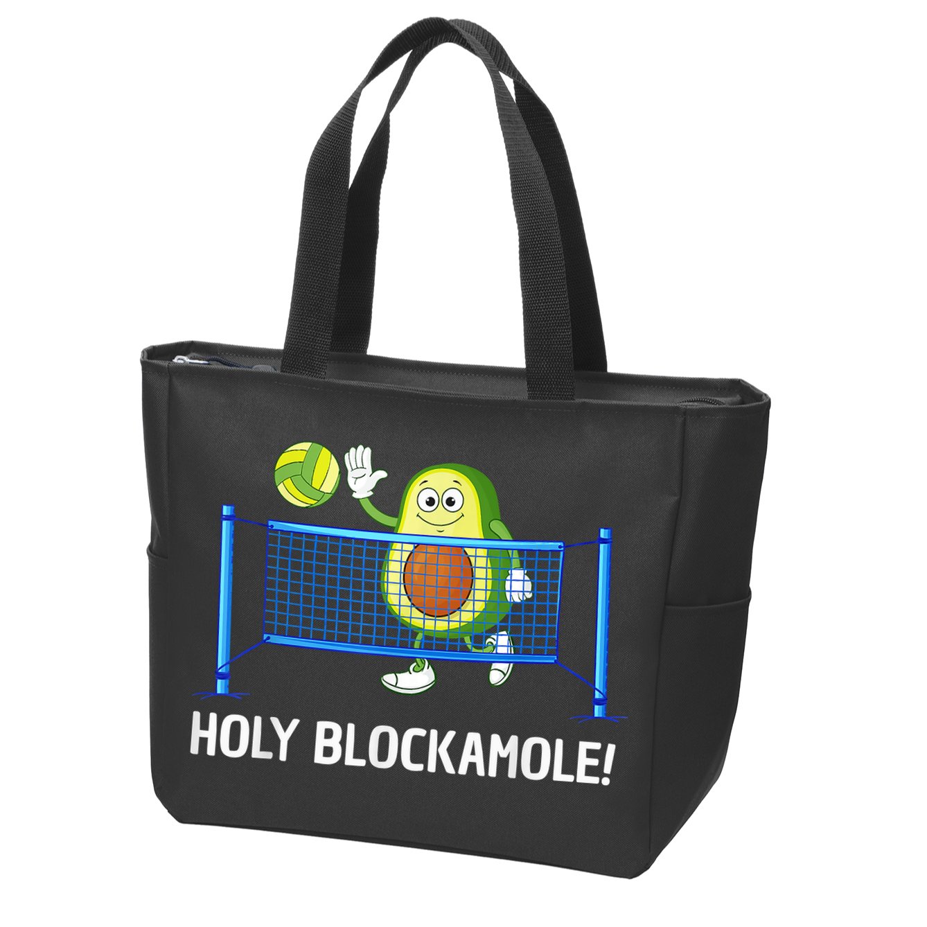 Funny Volleyball Design Volleyball Players Zip Tote Bag