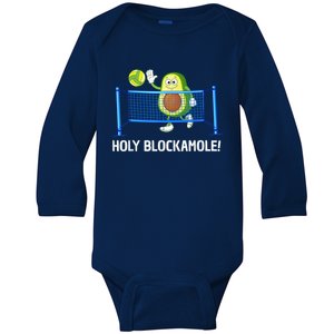 Funny Volleyball Design Volleyball Players Baby Long Sleeve Bodysuit