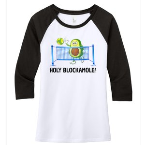 Funny Volleyball Design Volleyball Players Women's Tri-Blend 3/4-Sleeve Raglan Shirt