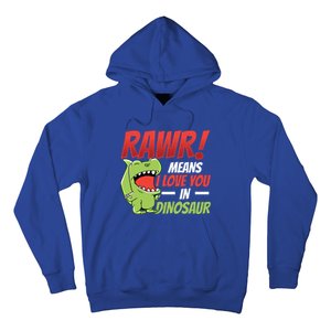 Funny Valentines Day Gift Rawr Means I Love You In Dinosaur Cute Gift Hoodie