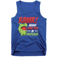 Funny Valentines Day Gift Rawr Means I Love You In Dinosaur Cute Gift Tank Top