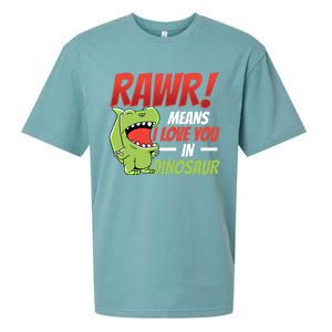 Funny Valentines Day Gift Rawr Means I Love You In Dinosaur Cute Gift Sueded Cloud Jersey T-Shirt