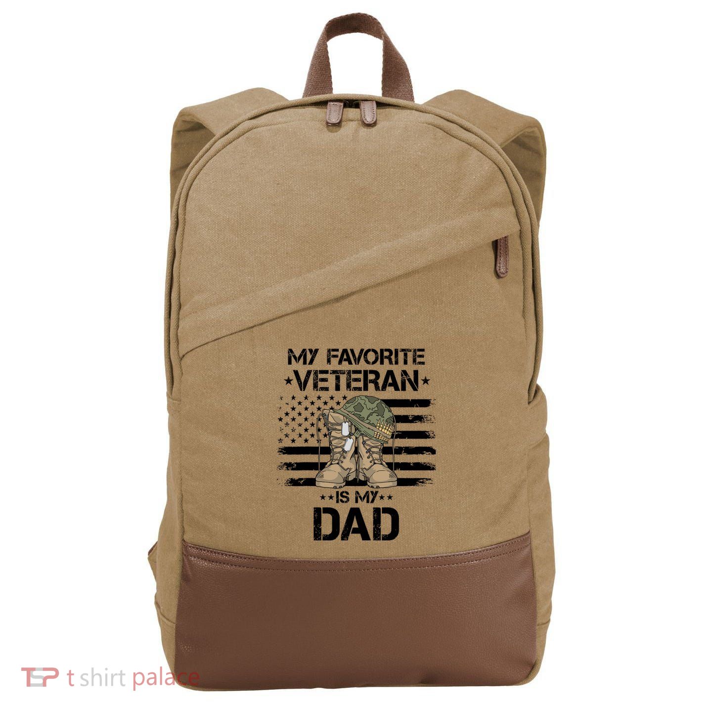 Father Veterans Day My Favorite Veteran Is My Dad For Cotton Canvas Backpack