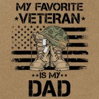 Father Veterans Day My Favorite Veteran Is My Dad For Cotton Canvas Backpack