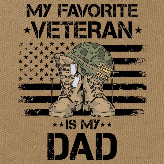 Father Veterans Day My Favorite Veteran Is My Dad For Cotton Canvas Backpack