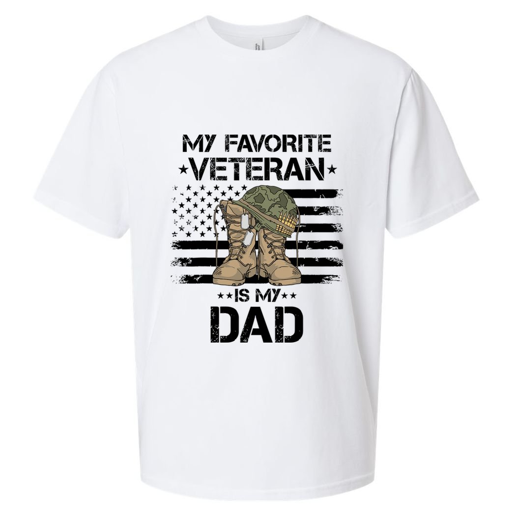 Father Veterans Day My Favorite Veteran Is My Dad For Sueded Cloud Jersey T-Shirt