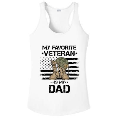 Father Veterans Day My Favorite Veteran Is My Dad For Ladies PosiCharge Competitor Racerback Tank