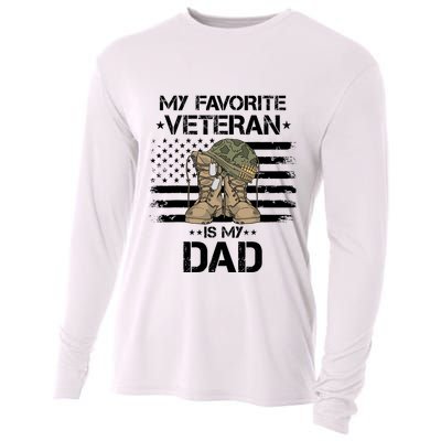 Father Veterans Day My Favorite Veteran Is My Dad For Cooling Performance Long Sleeve Crew
