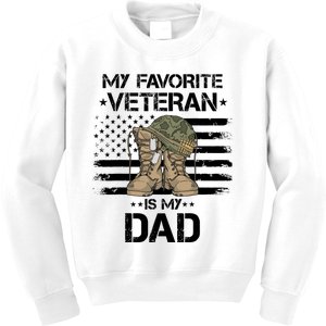 Father Veterans Day My Favorite Veteran Is My Dad For Kids Sweatshirt