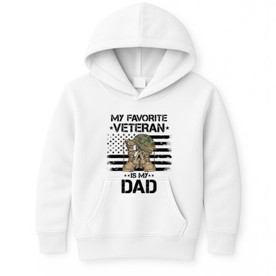 Father Veterans Day My Favorite Veteran Is My Dad For Kids Hoodie