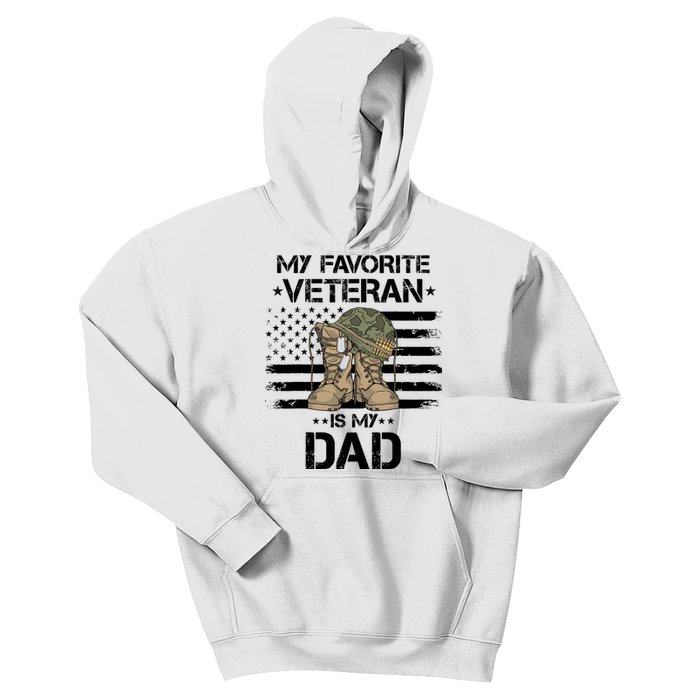 Father Veterans Day My Favorite Veteran Is My Dad For Kids Hoodie