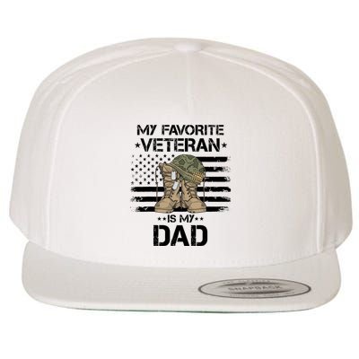 Father Veterans Day My Favorite Veteran Is My Dad For Wool Snapback Cap