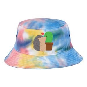 Funny Valentine's Day Gift Hedgehog And Cactus Love Gift Tie Dye Newport Bucket Hat