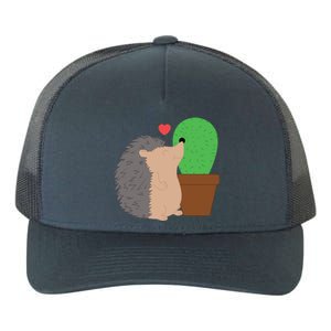 Funny Valentine's Day Gift Hedgehog And Cactus Love Gift Yupoong Adult 5-Panel Trucker Hat