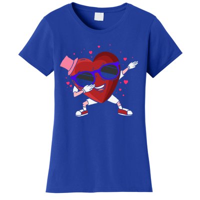 Funny Valentines Dabbing Heart For Adult Humor Character Cool Gift Women's T-Shirt