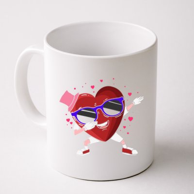 Funny Valentines Dabbing Heart For Adult Humor Character Cool Gift Coffee Mug