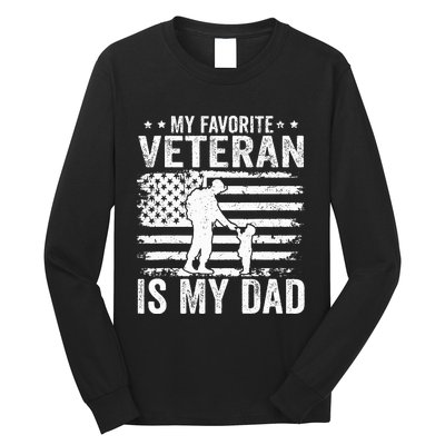 Father Veterans Day My Favorite Veteran Is My Dad Long Sleeve Shirt