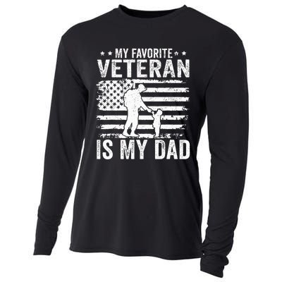 Father Veterans Day My Favorite Veteran Is My Dad Cooling Performance Long Sleeve Crew