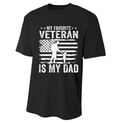 Father Veterans Day My Favorite Veteran Is My Dad Performance Sprint T-Shirt