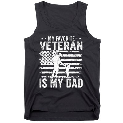 Father Veterans Day My Favorite Veteran Is My Dad Tank Top