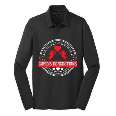 Funny Valentine's Day Love Potions Cupid's Brewing Co Gift Silk Touch Performance Long Sleeve Polo