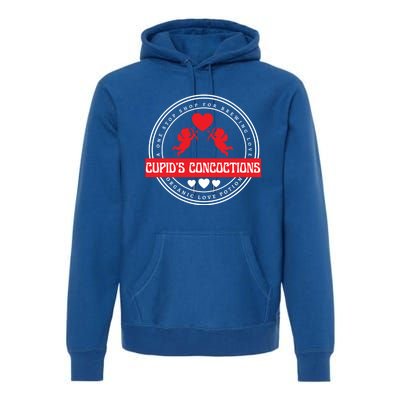 Funny Valentine's Day Love Potions Cupid's Brewing Co Gift Premium Hoodie