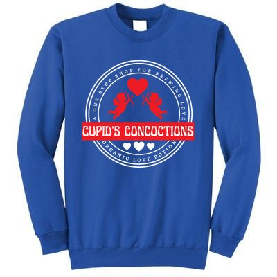 Funny Valentine's Day Love Potions Cupid's Brewing Co Gift Tall Sweatshirt