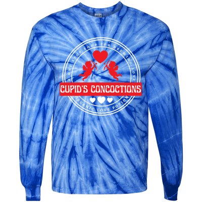 Funny Valentine's Day Love Potions Cupid's Brewing Co Gift Tie-Dye Long Sleeve Shirt