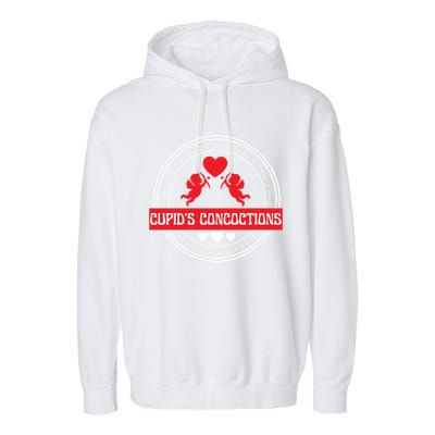 Funny Valentine's Day Love Potions Cupid's Brewing Co Gift Garment-Dyed Fleece Hoodie