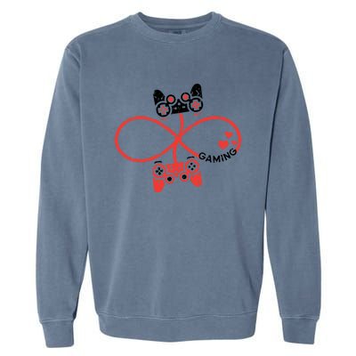 Funny Valentine's Day Gamer Cute Gift Garment-Dyed Sweatshirt