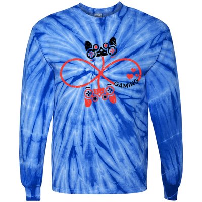 Funny Valentine's Day Gamer Cute Gift Tie-Dye Long Sleeve Shirt