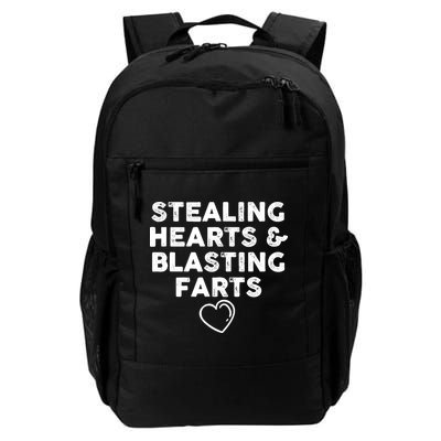 Funny ValentineS Day Stealing Hearts And Blasting Farts Backpack