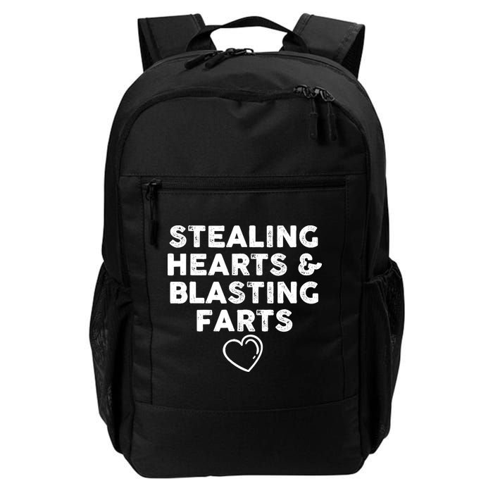 Funny ValentineS Day Stealing Hearts And Blasting Farts Backpack