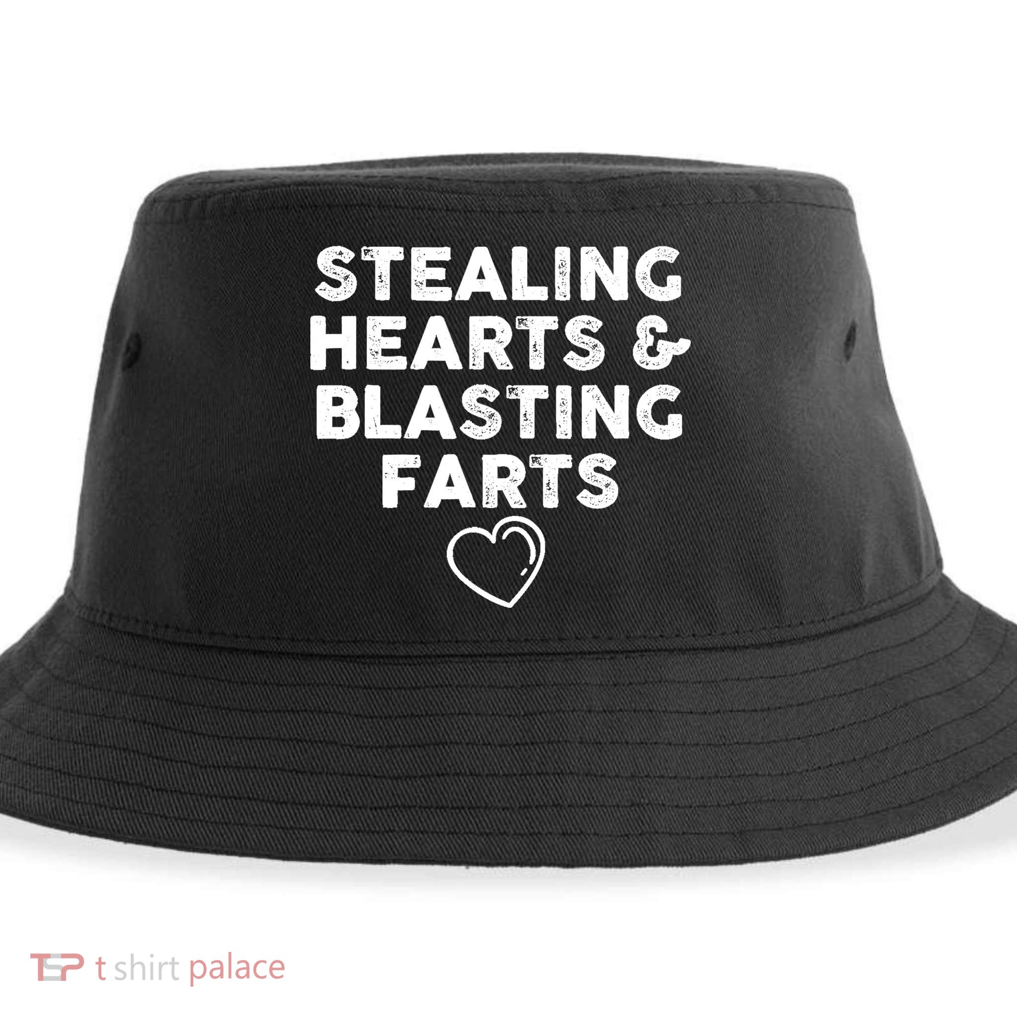 Funny ValentineS Day Stealing Hearts And Blasting Farts Sustainable Bucket Hat