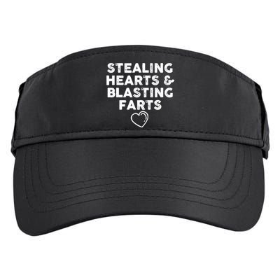 Funny ValentineS Day Stealing Hearts And Blasting Farts Adult Drive Performance Visor