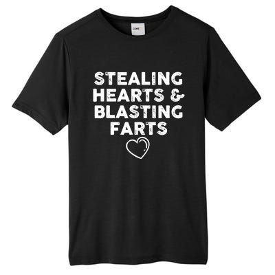 Funny ValentineS Day Stealing Hearts And Blasting Farts Tall Fusion ChromaSoft Performance T-Shirt