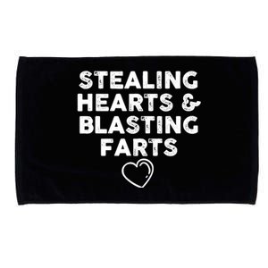 Funny ValentineS Day Stealing Hearts And Blasting Farts Microfiber Hand Towel