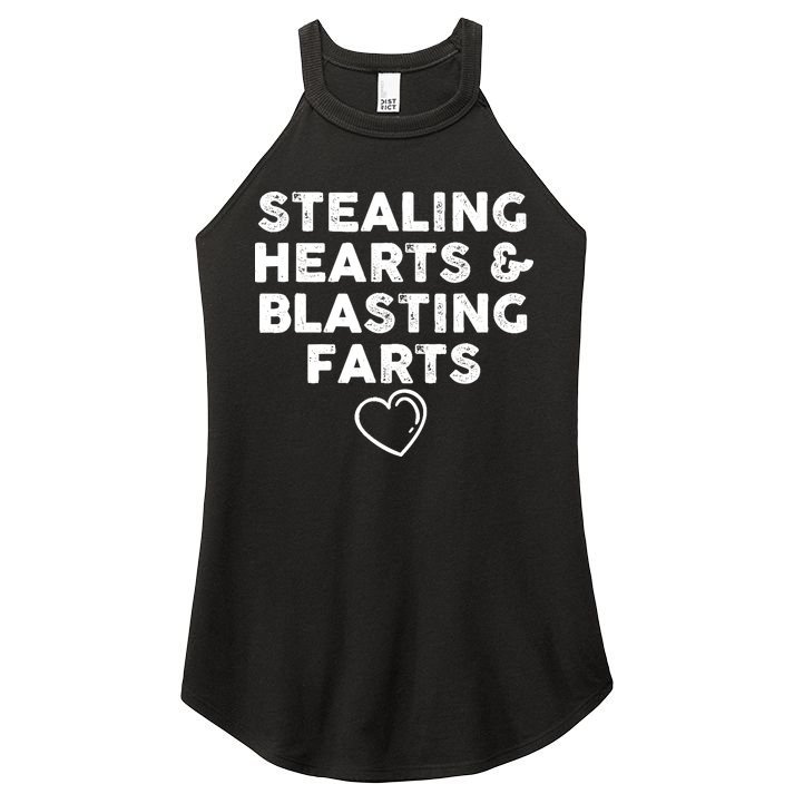 Funny ValentineS Day Stealing Hearts And Blasting Farts Women's Perfect Tri Rocker Tank