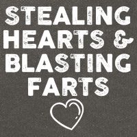 Funny ValentineS Day Stealing Hearts And Blasting Farts Cotton Canvas Backpack