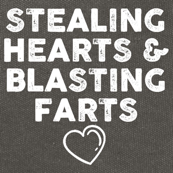 Funny ValentineS Day Stealing Hearts And Blasting Farts Cotton Canvas Backpack