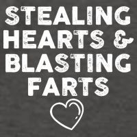 Funny ValentineS Day Stealing Hearts And Blasting Farts Vector Backpack