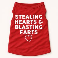 Funny ValentineS Day Stealing Hearts And Blasting Farts Doggie Tank