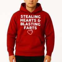 Funny ValentineS Day Stealing Hearts And Blasting Farts Hoodie