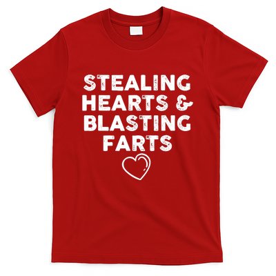 Funny ValentineS Day Stealing Hearts And Blasting Farts T-Shirt