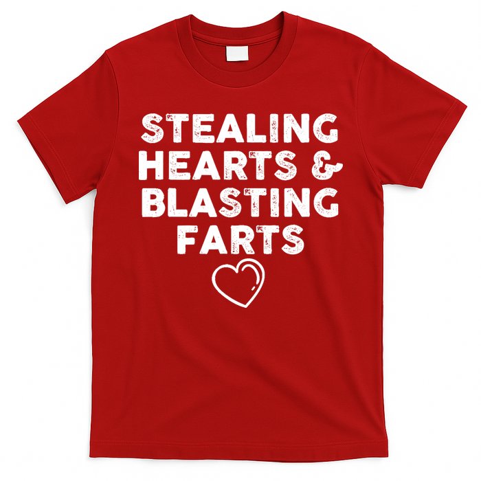 Funny ValentineS Day Stealing Hearts And Blasting Farts T-Shirt